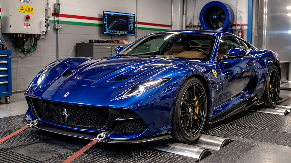 This Ferrari 812 GTS unleashes its V12 on the dyno