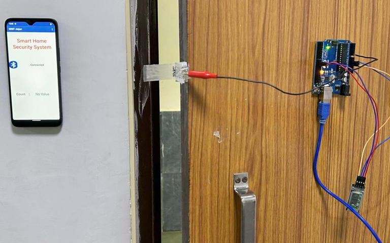 Garlic peel sensor powers low-cost home security sensor