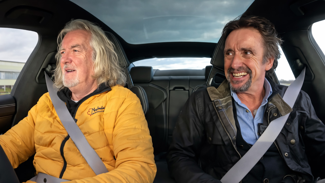 Why did two former hosts return to the Top Gear track?