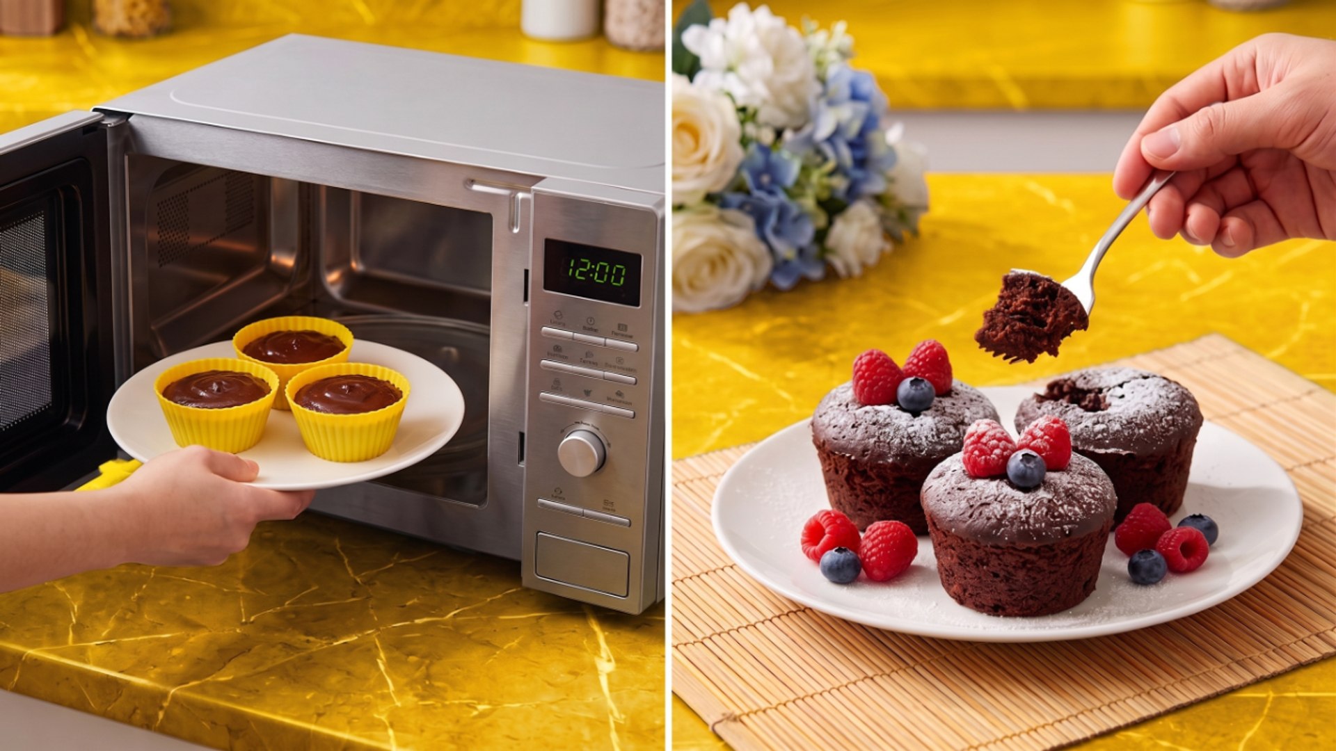 Fast microwave and waffle maker dishes ready in minutes