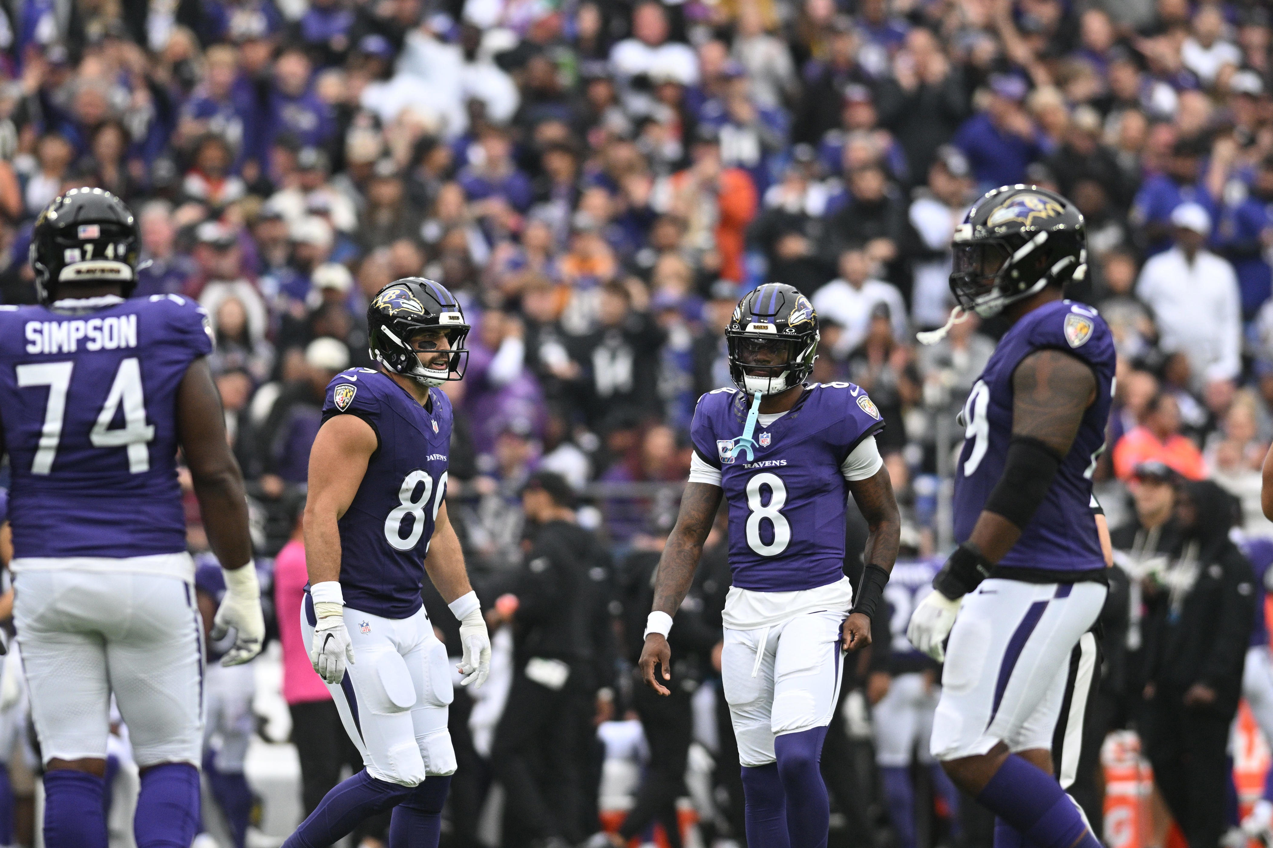 Lamar Jackson exits Ravens-Titans game with ankle injury