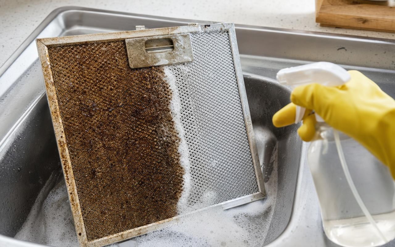Years of grease on your extractor fan? This £1 'magic' spray clears it ...
