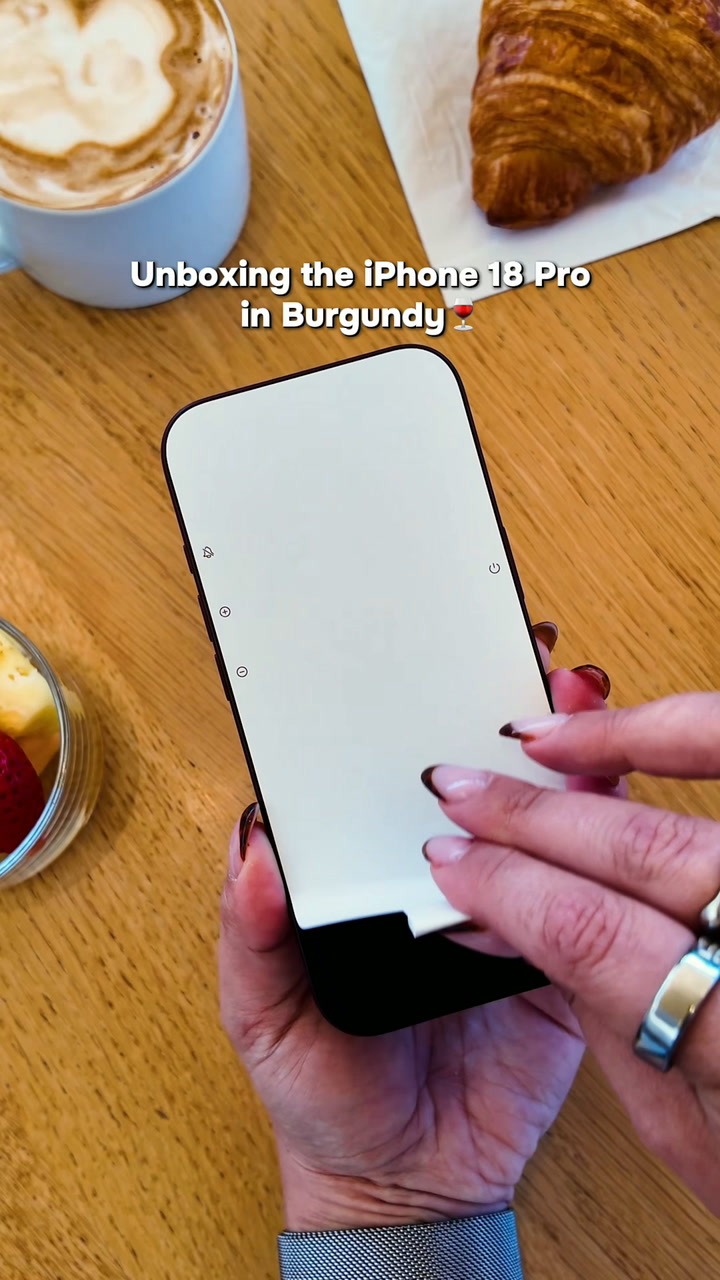 Unboxing the iPhone 18 Pro in burgundy