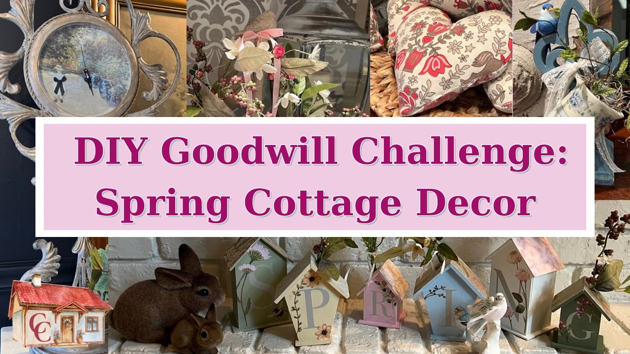 Goodwill finds transformed into cottage-style decor
