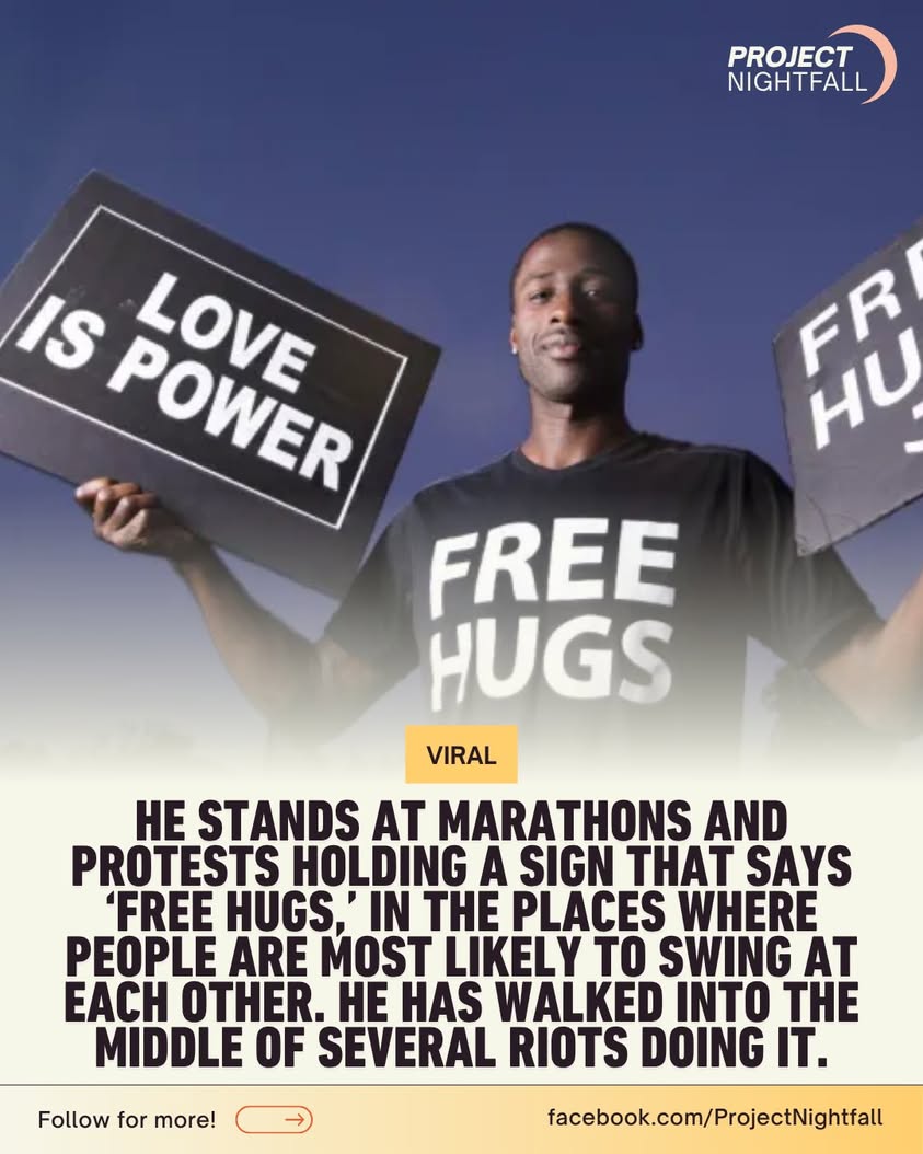 From riot's ashes: He offers free hugs in a divided nation's darkest hours