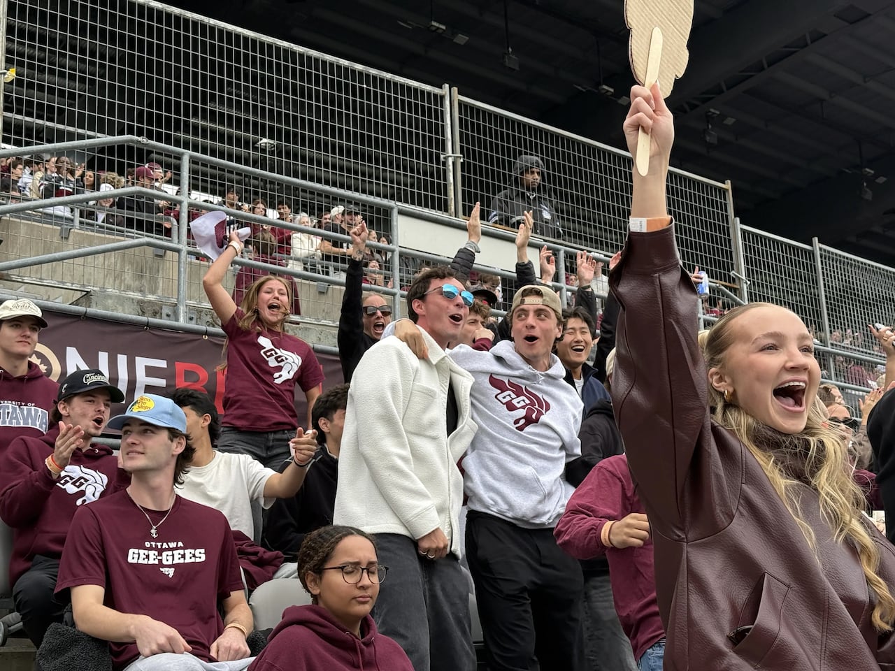 Gee-Gees beat Ravens at Panda Game 35-32