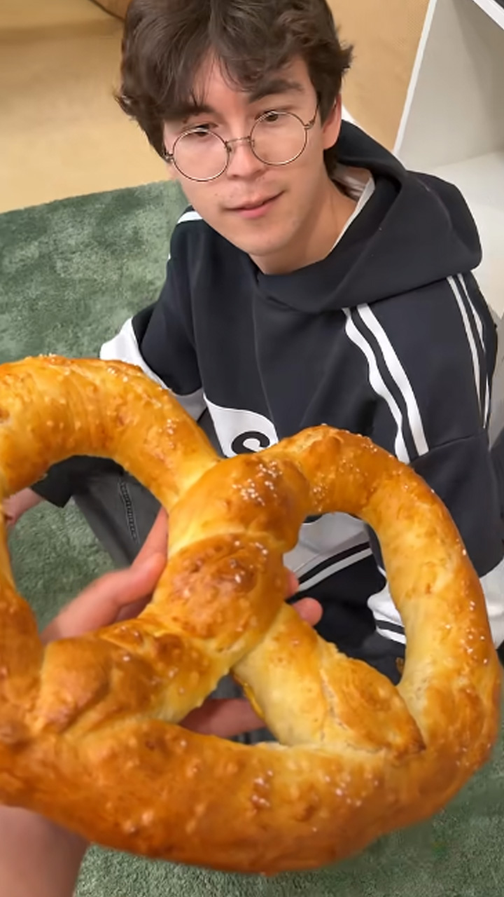 Turning ordinary packaged snacks into giant fresh bakery pretzels