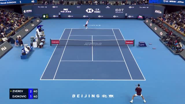 Pékin - Djokovic s'offre Zverev et rejoint le dernier carré