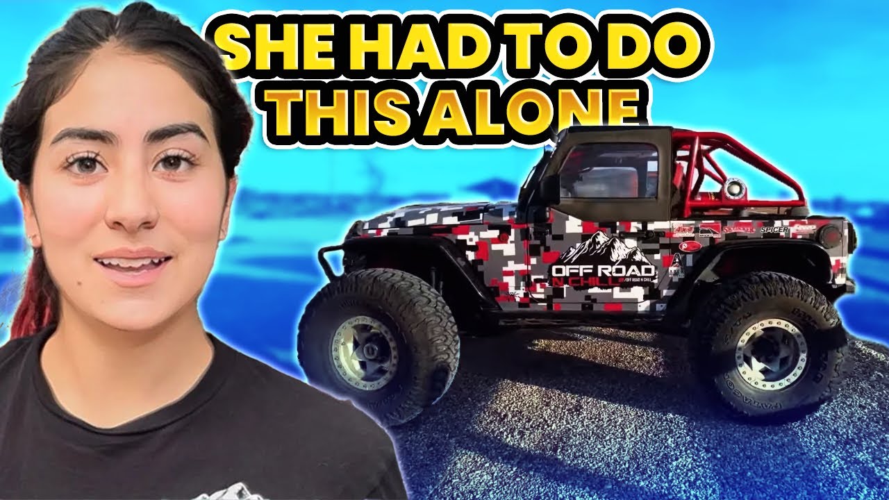 We pushed a broken Jeep out of mud