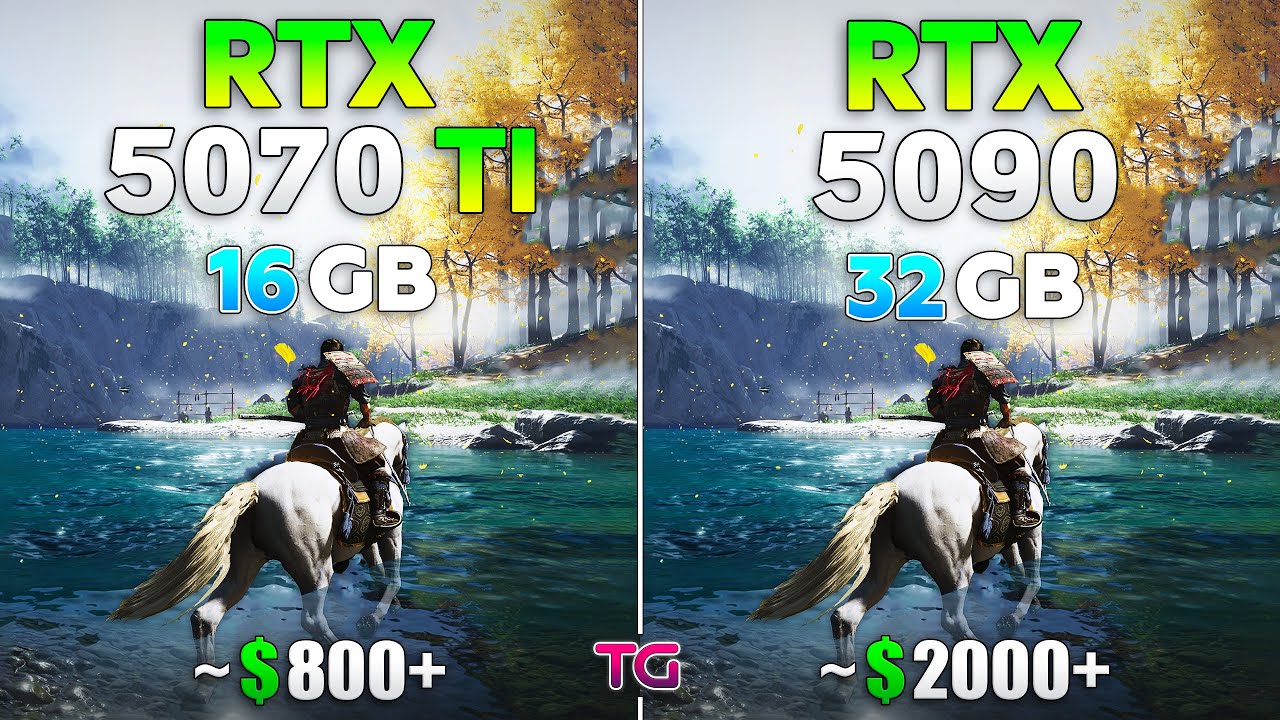 RTX 5070 Ti vs RTX 5090 - Comparison in 11 games | 4K