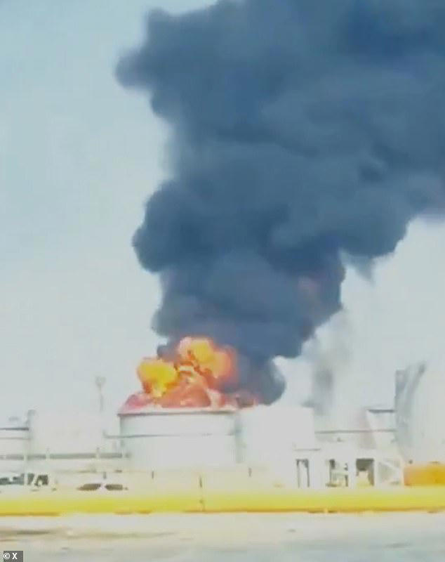 Videos shared on social media showed infernos blazing at the Saudi energy giant Aramco's sites in capital Riyadh and the oil-rich Khurais area in the kingdom's east