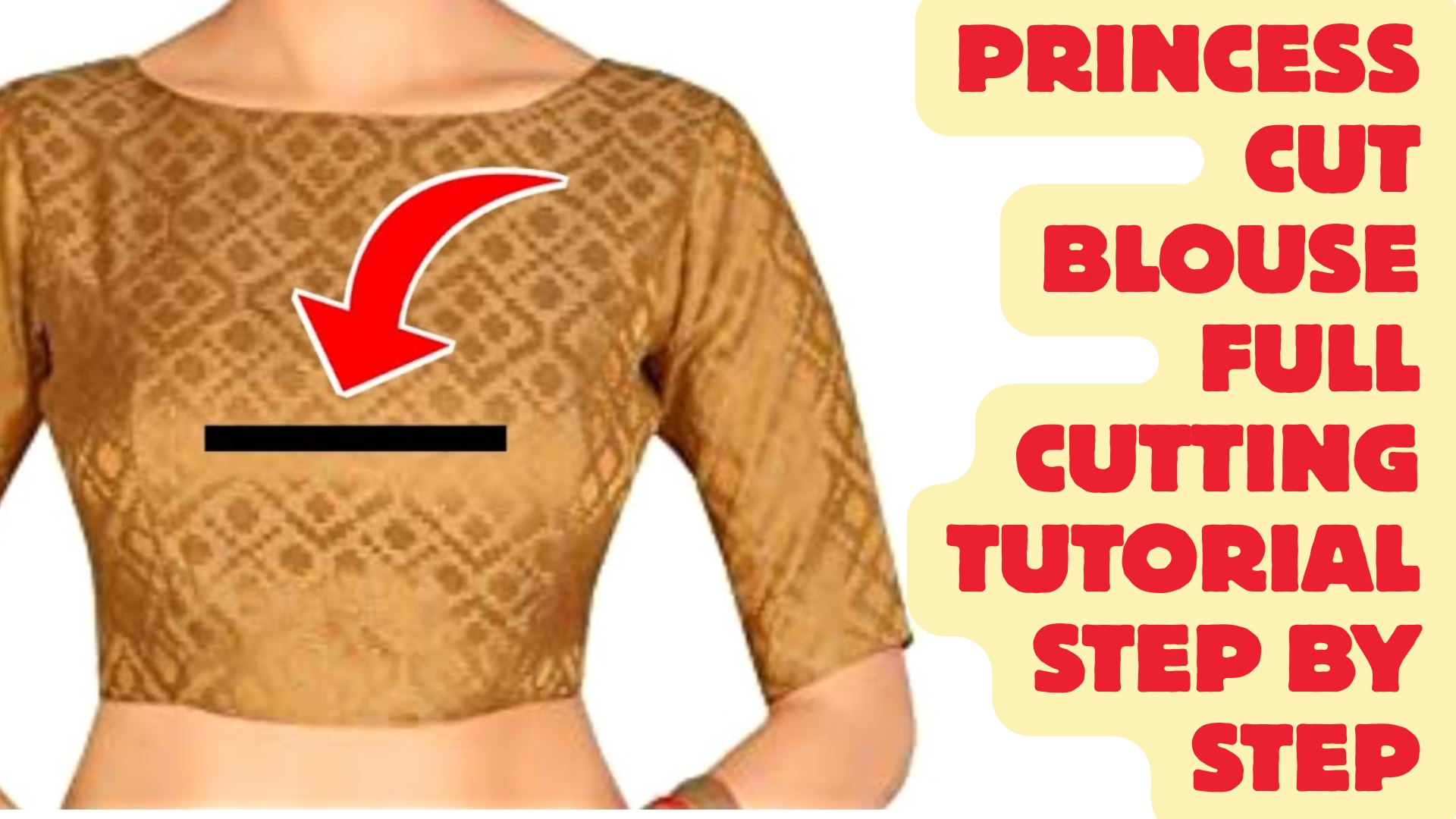Princess cut blouse full cutting tutorial step by step