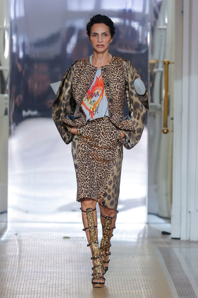Natasha Lyonne models during Vivienne Westwood's spring 2027 runway