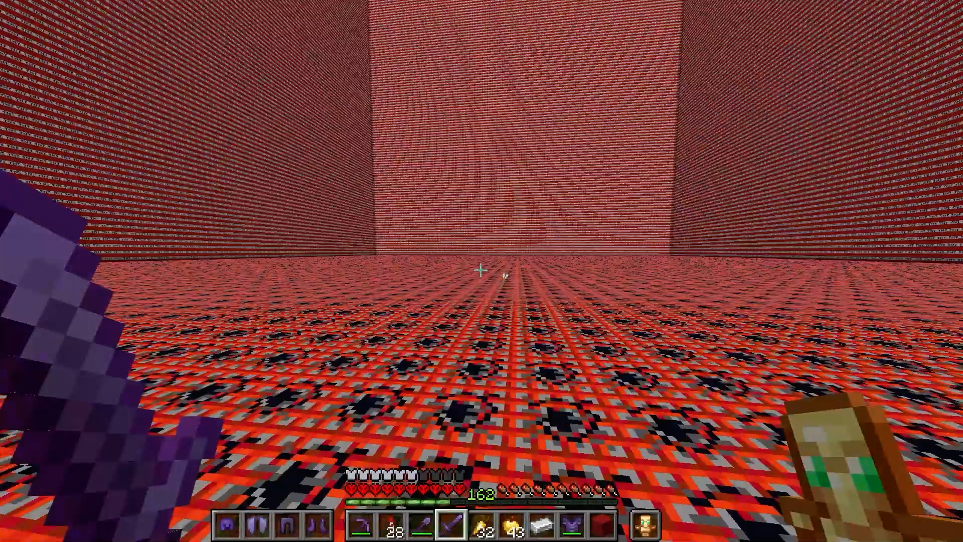Creating a colossal TNT structure inside Minecraft