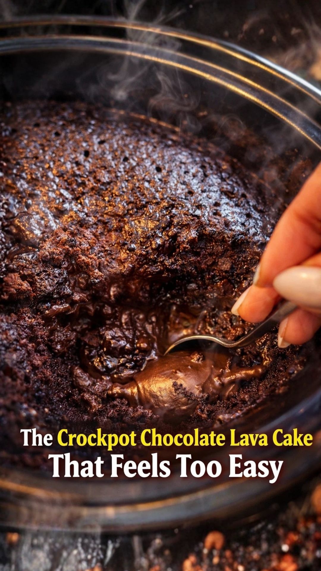 Crockpot chocolate lava cake made surprisingly easy