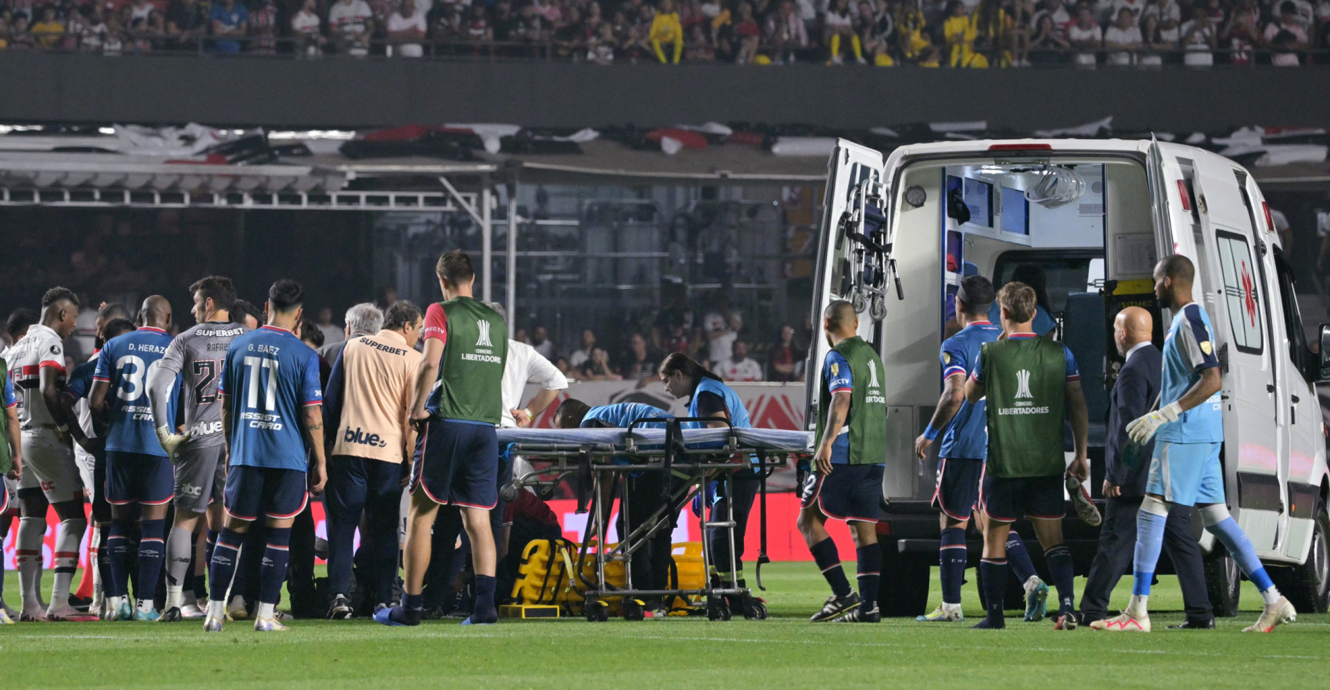 Soccer players who collapsed on the pitch