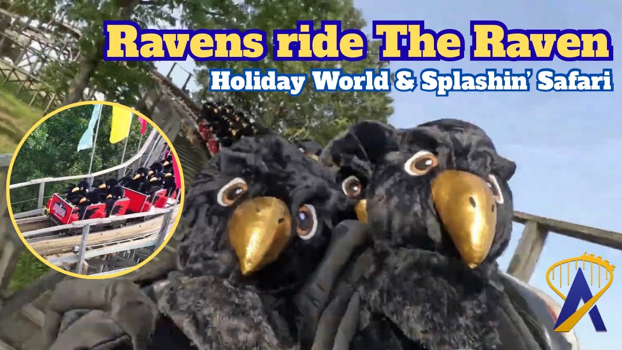 Ravens riding the Raven! Plush POV at Holiday World