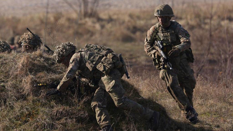 UK troops in a NATO military exercise