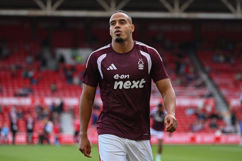 Murillo of Nottingham Forest warms up ahead of kick-off during the Premier League match between Nottingham Forest and Coventry City at the City Ground in Nottingham, on September 19, 2026. (Photo by Jon Hobley/MI News/NurPhoto via Getty Images)