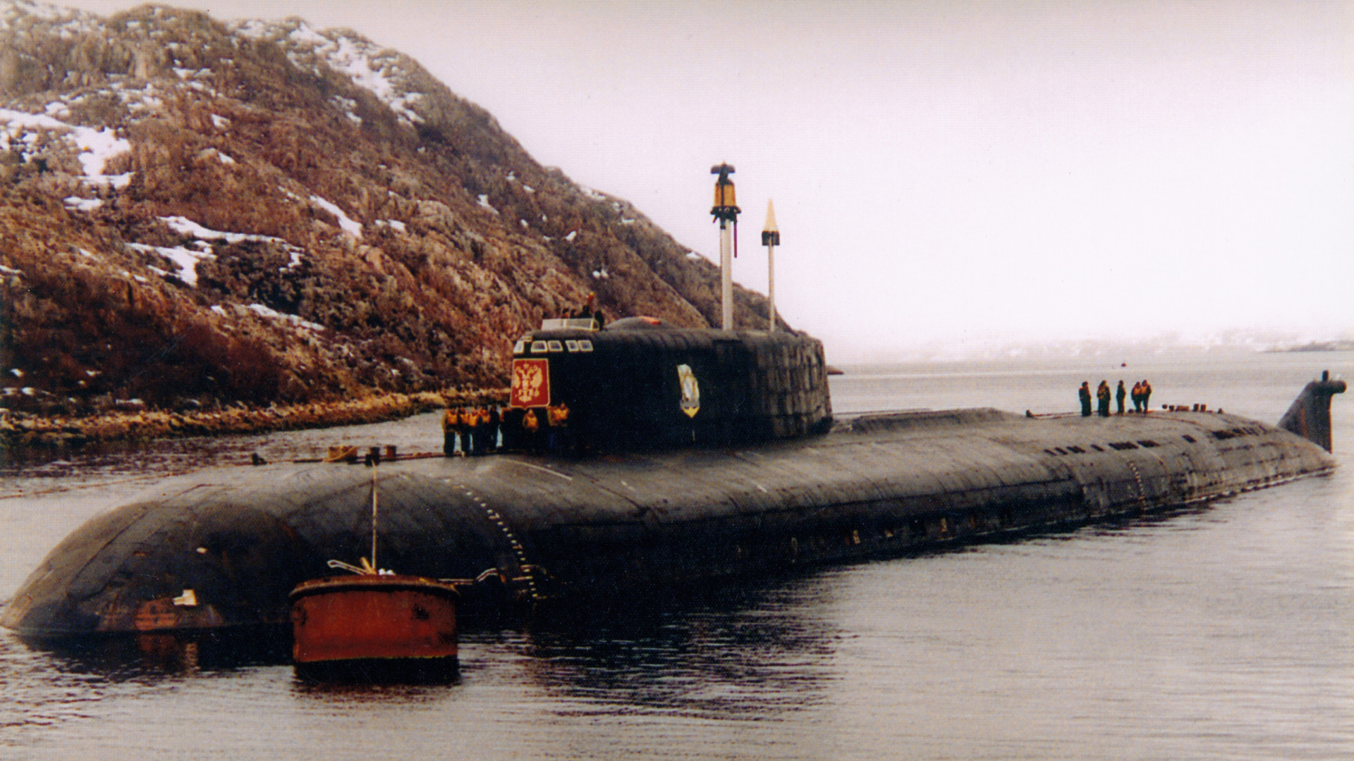 De ramp met de onderzeeër Kursk