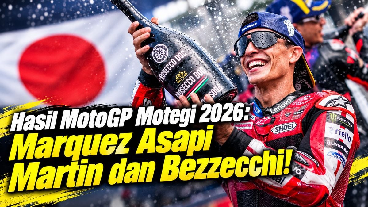 Hasil MotoGP Motegi 2026: Marquez asapi Martin dan Bezzecchi!