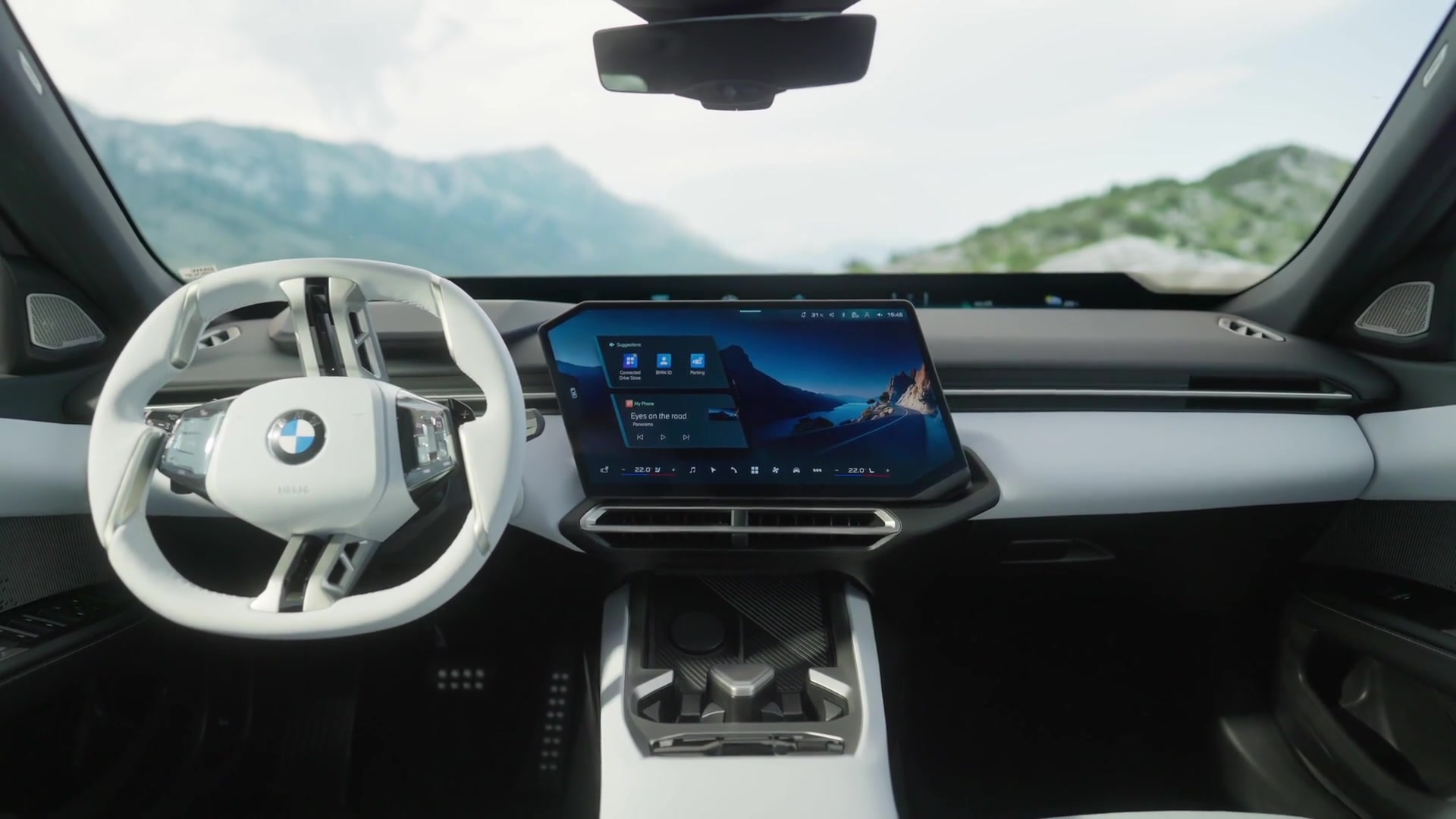 The new BMW 320 in polarized grey interior design