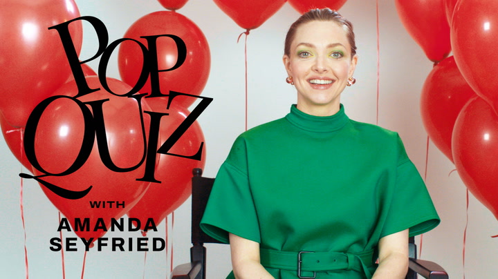 Amanda Seyfried takes the balloon pop quiz