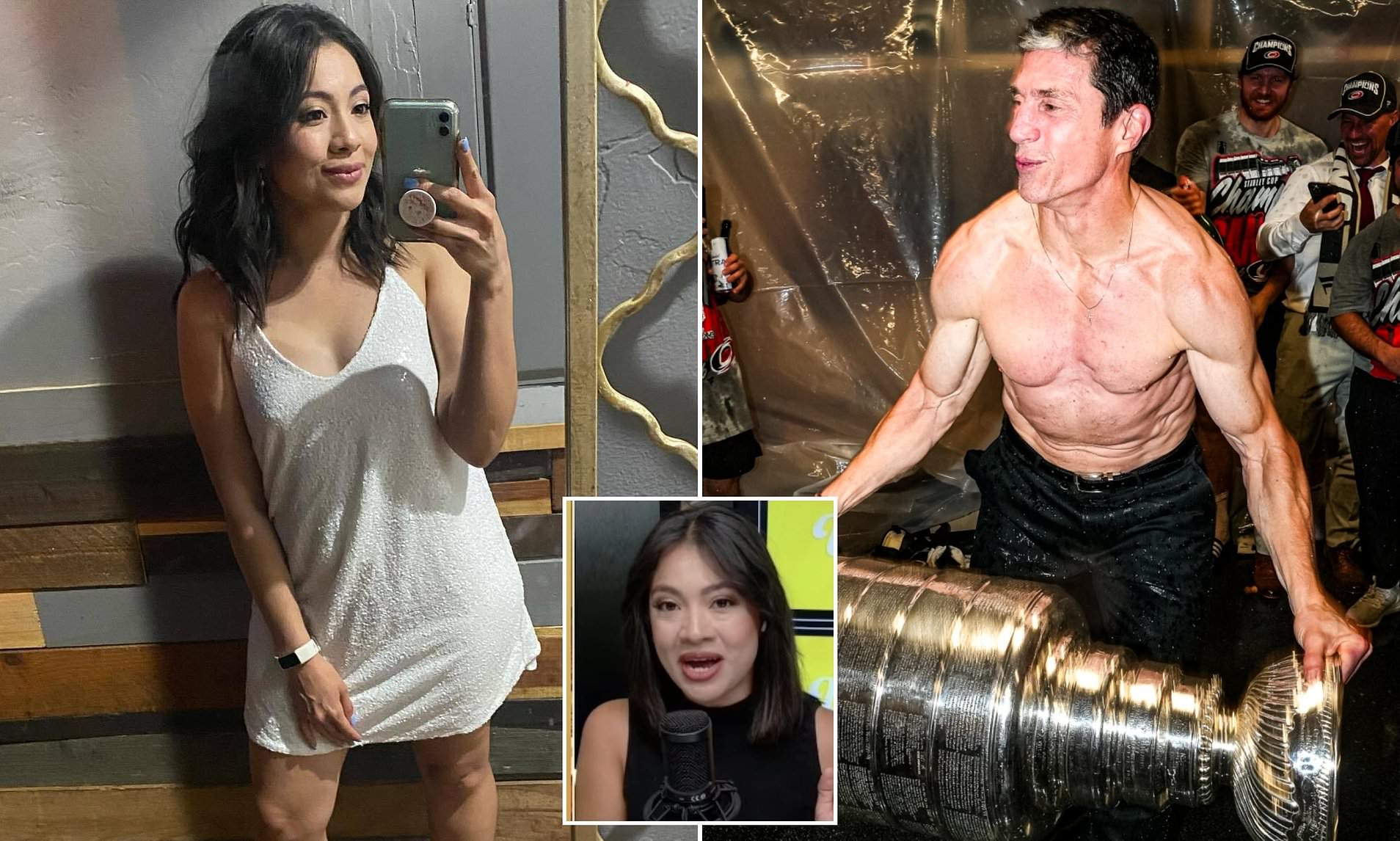 Glamorous sports host bizarrely thirsts over married head coach on live TV