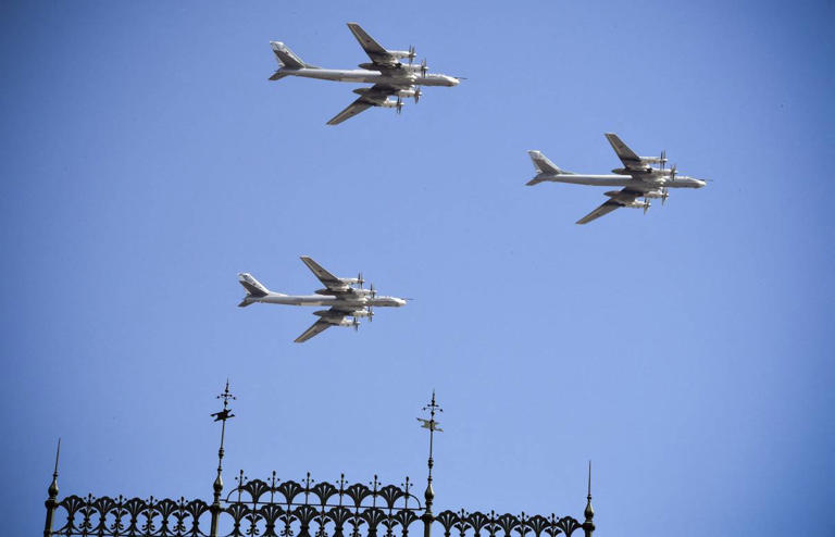 Reports from Ukraine warn that Russia has moved strategic bombers westwards (ALEXANDER NEMENOV/AFP via Getty Images)