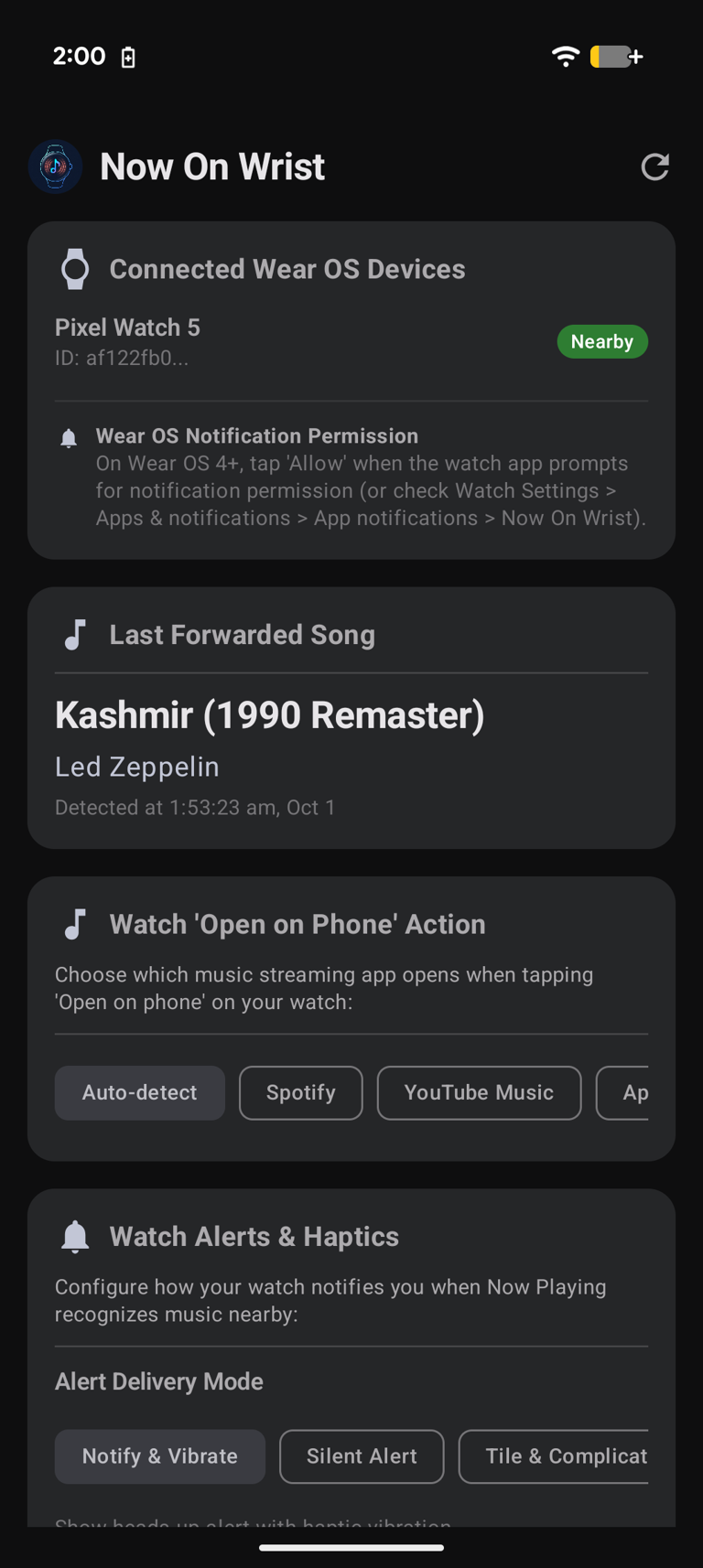 I put Pixel's excellent Now Playing on my watch; now I can't go back