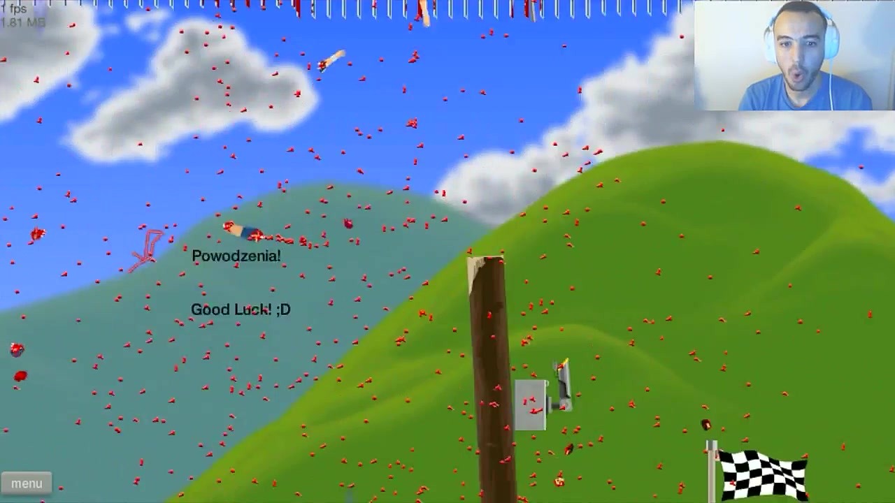 Il souffre avec les pièges de Happy Wheels