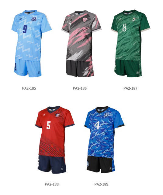 サッカーユニフォームブランド「PixoAleiro」、昇華ユニフォームに新デザイン5種類を追加!
