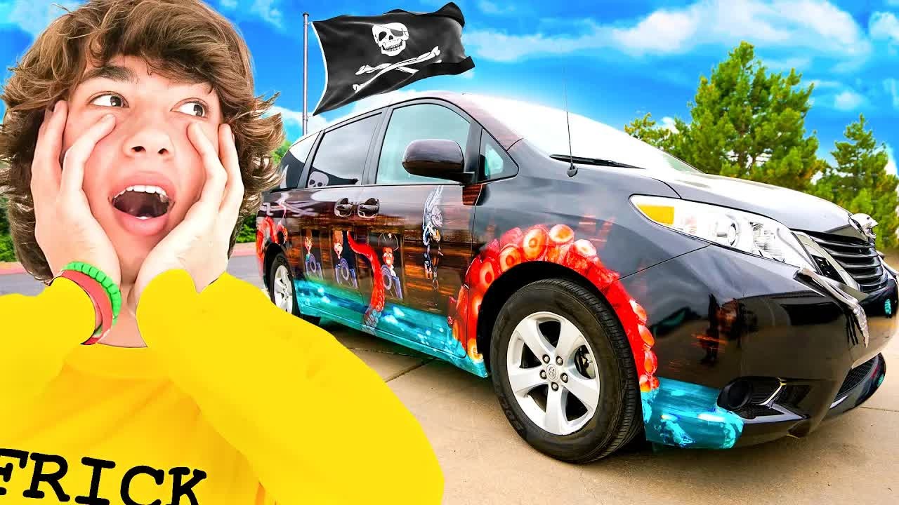 Baylen Levine gets a pirate ship minivan surprise
