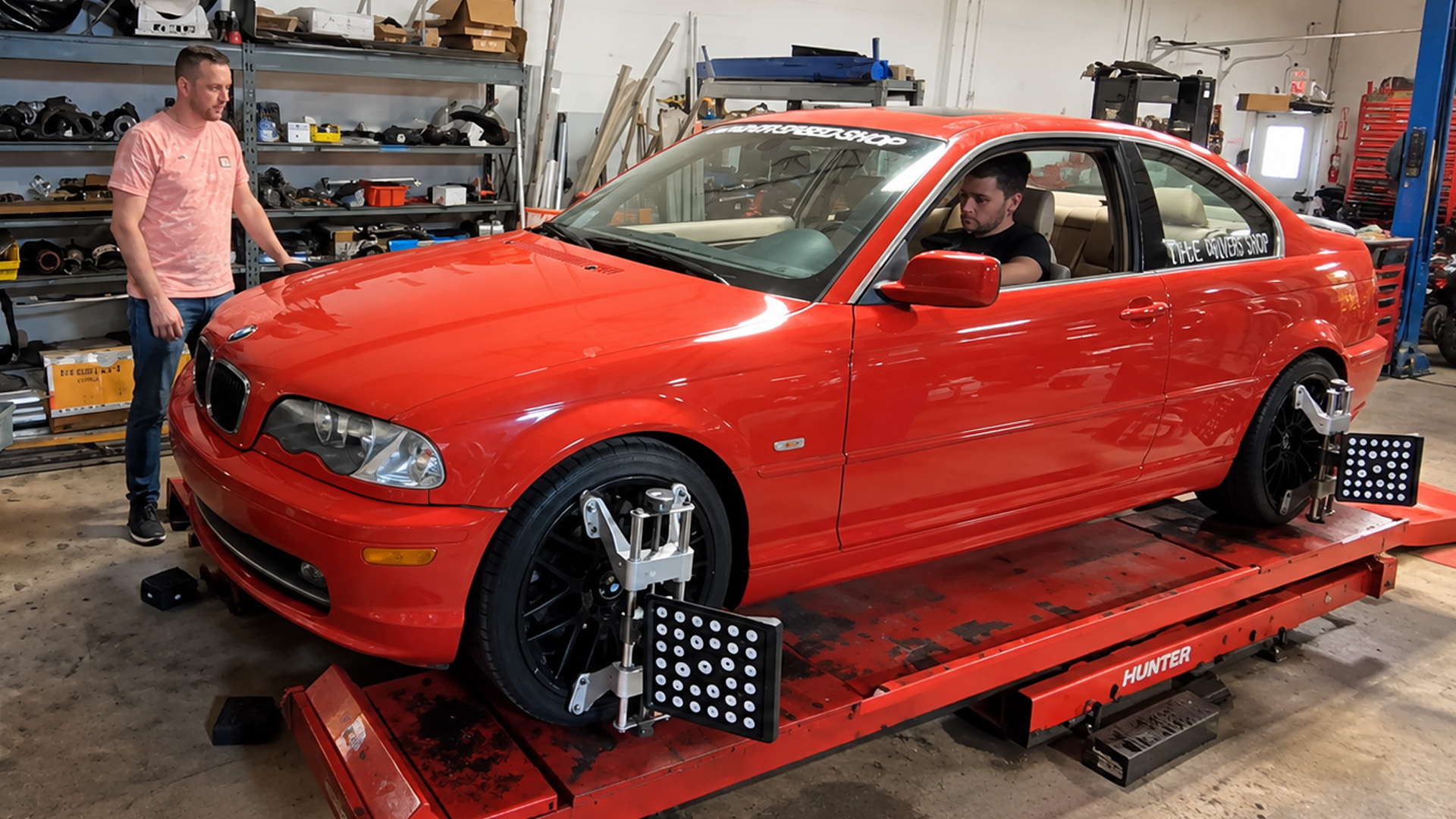 This BMW E46 had a serious wheel alignment problem