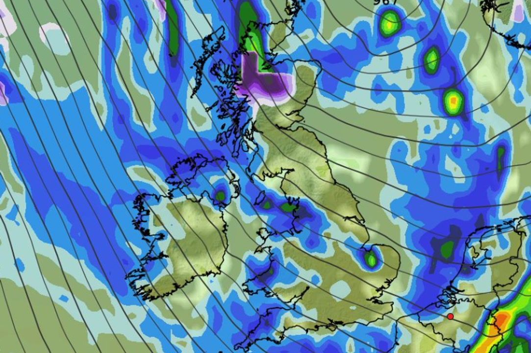 Snow maps show 5 inches landing in UK and flurries even hitting ...