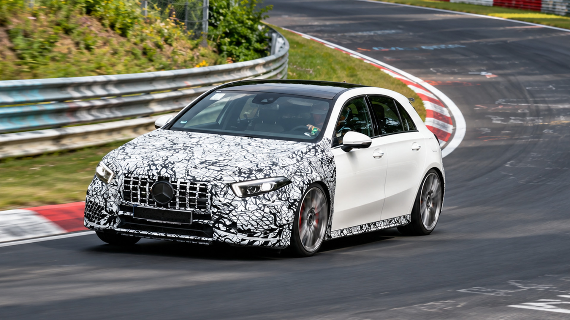2020 Mercedes-AMG A45 spied testing at the Nürburgring