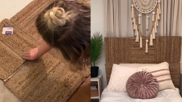Skip traditional headboards: Turn placemats into a boho-style alternative