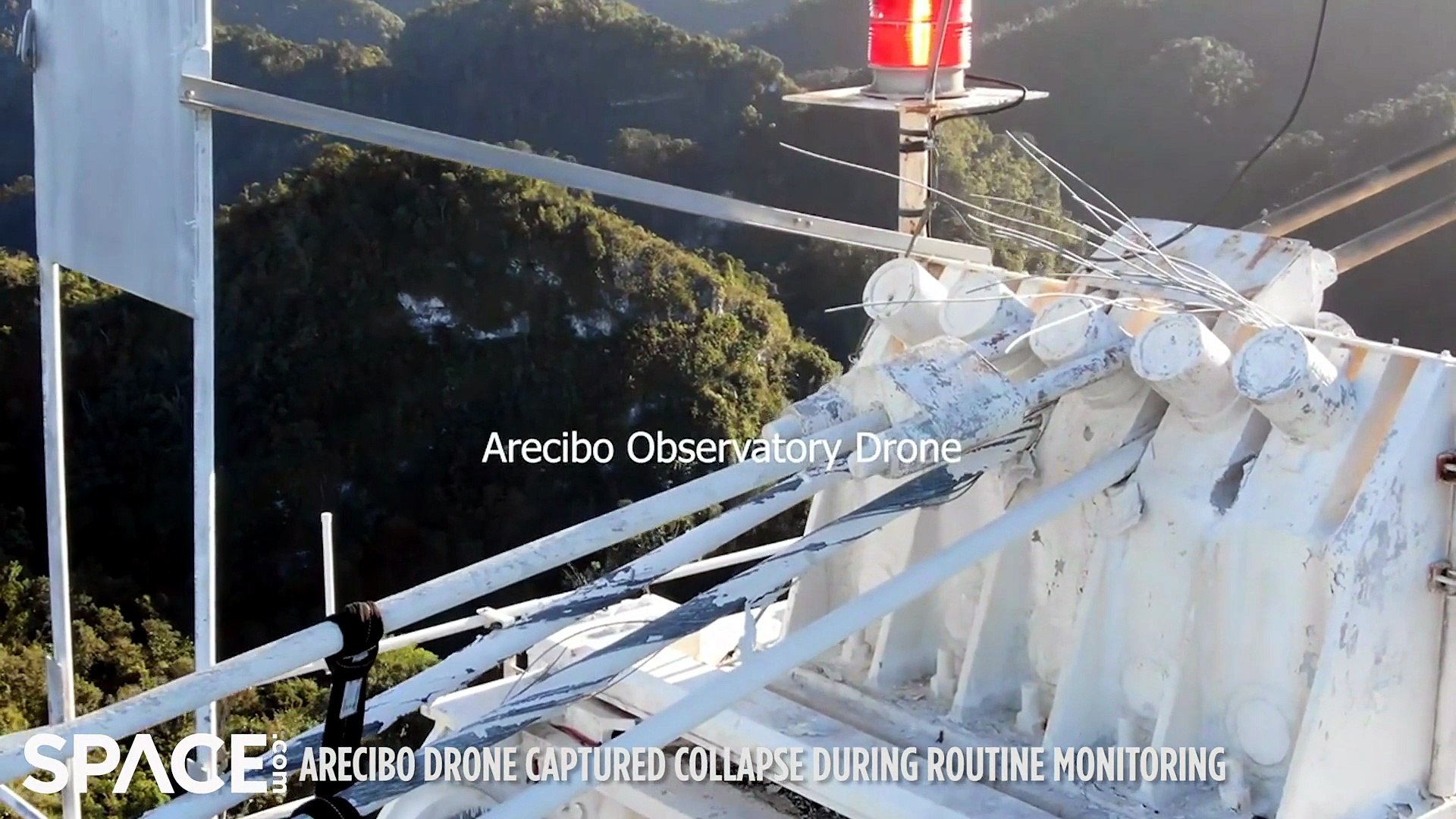 Arecibo Observatory Destruction Captured By Drone And Control Room