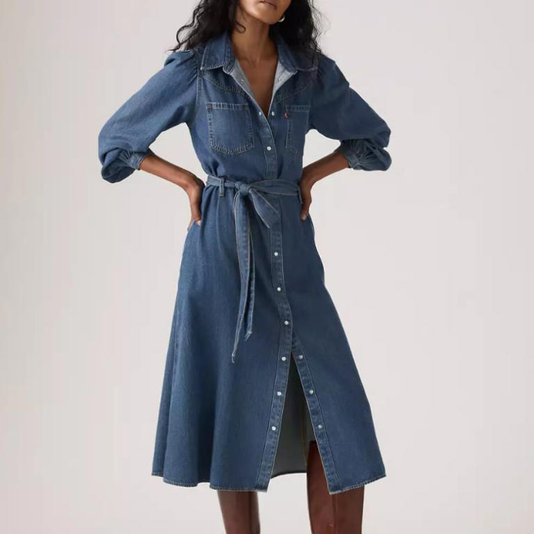 Cat Deeley's flattering belted denim dress has got me on the hunt for ...
