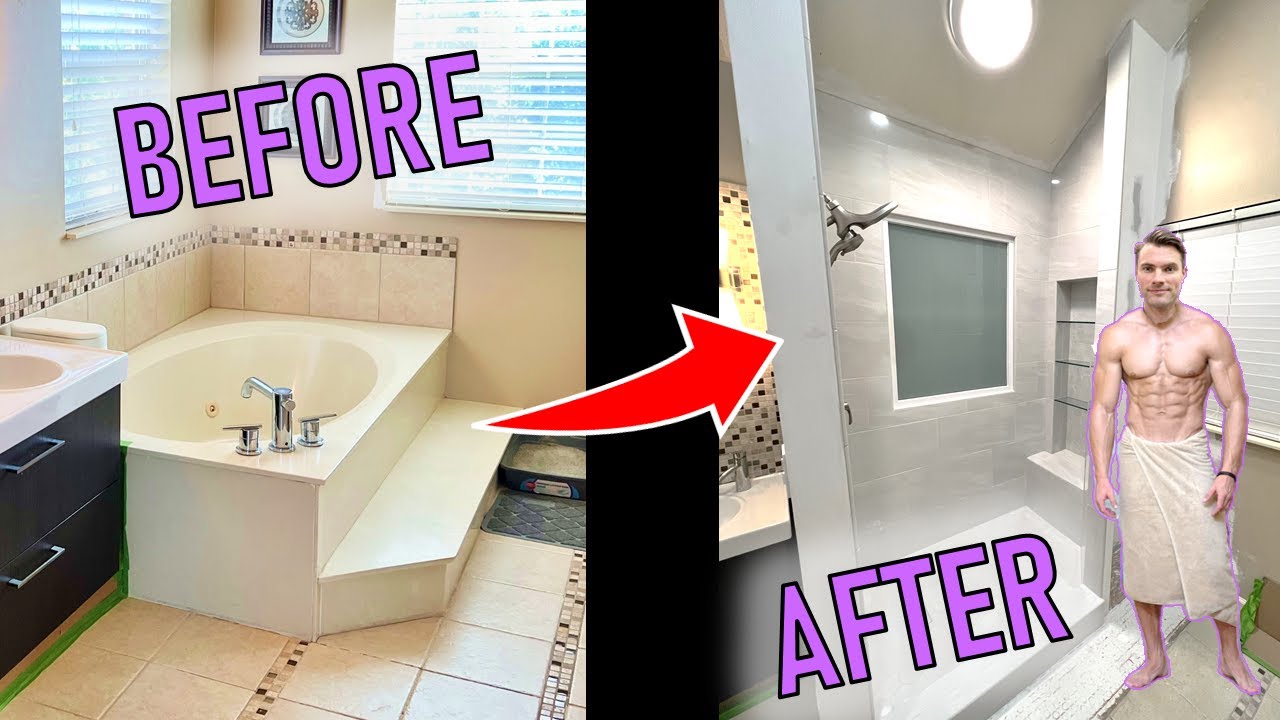 We completely transformed our master bathroom