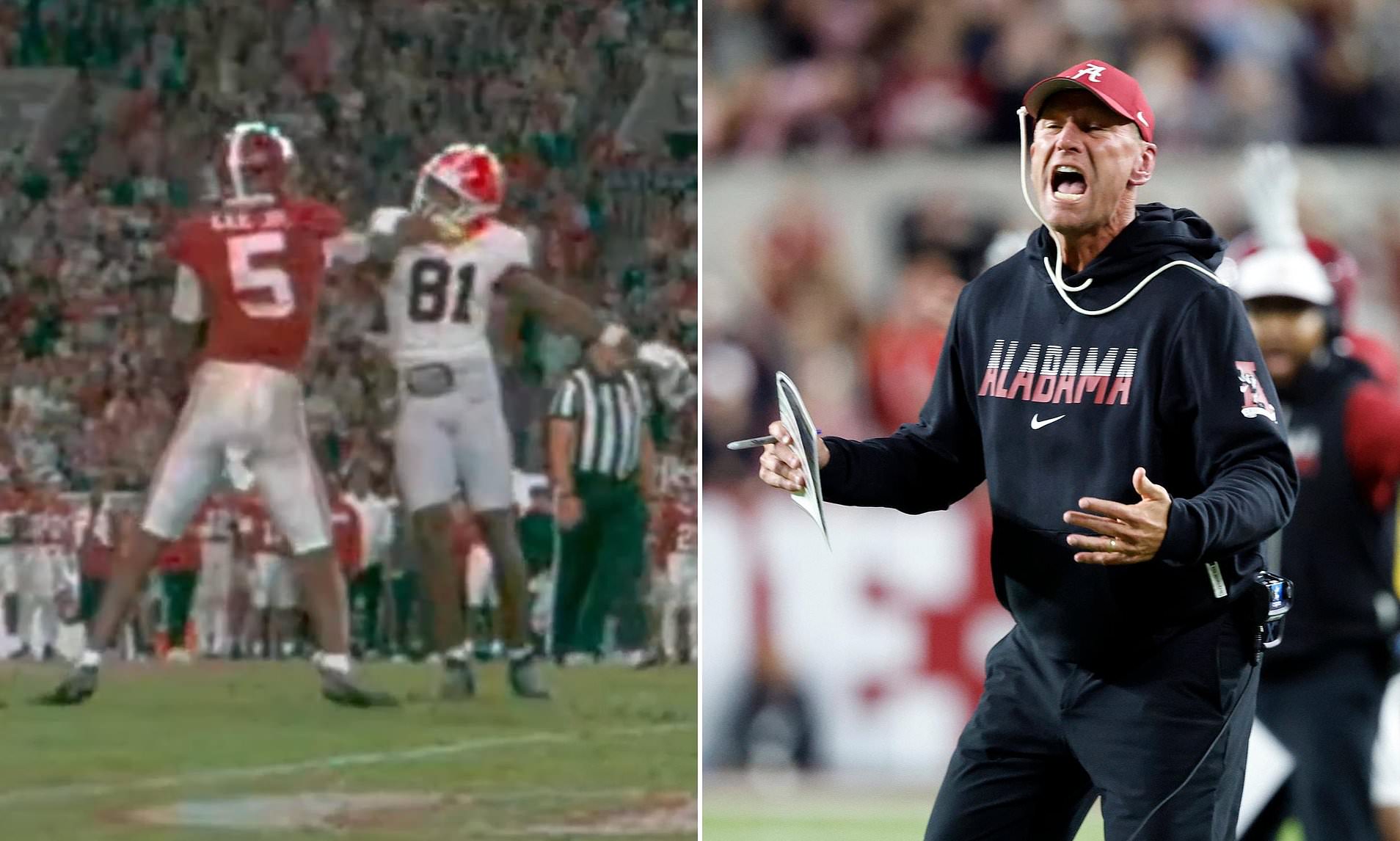 Alabama coach turns on his own player in explosive sideline meltdown ...