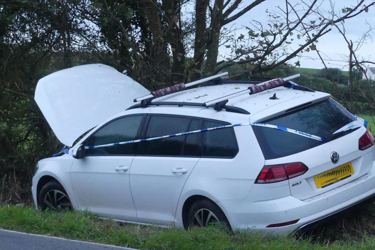 Photos show aftermath of crash on busy Cornwall road