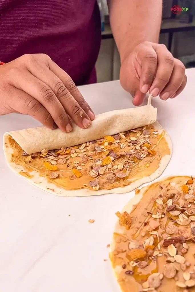 Tasty peanut butter granola pinwheel recipe