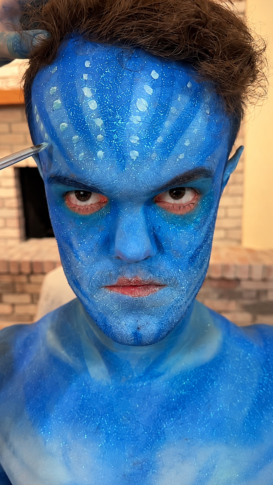 Alien body painting transformation turns models into sci-fi characters