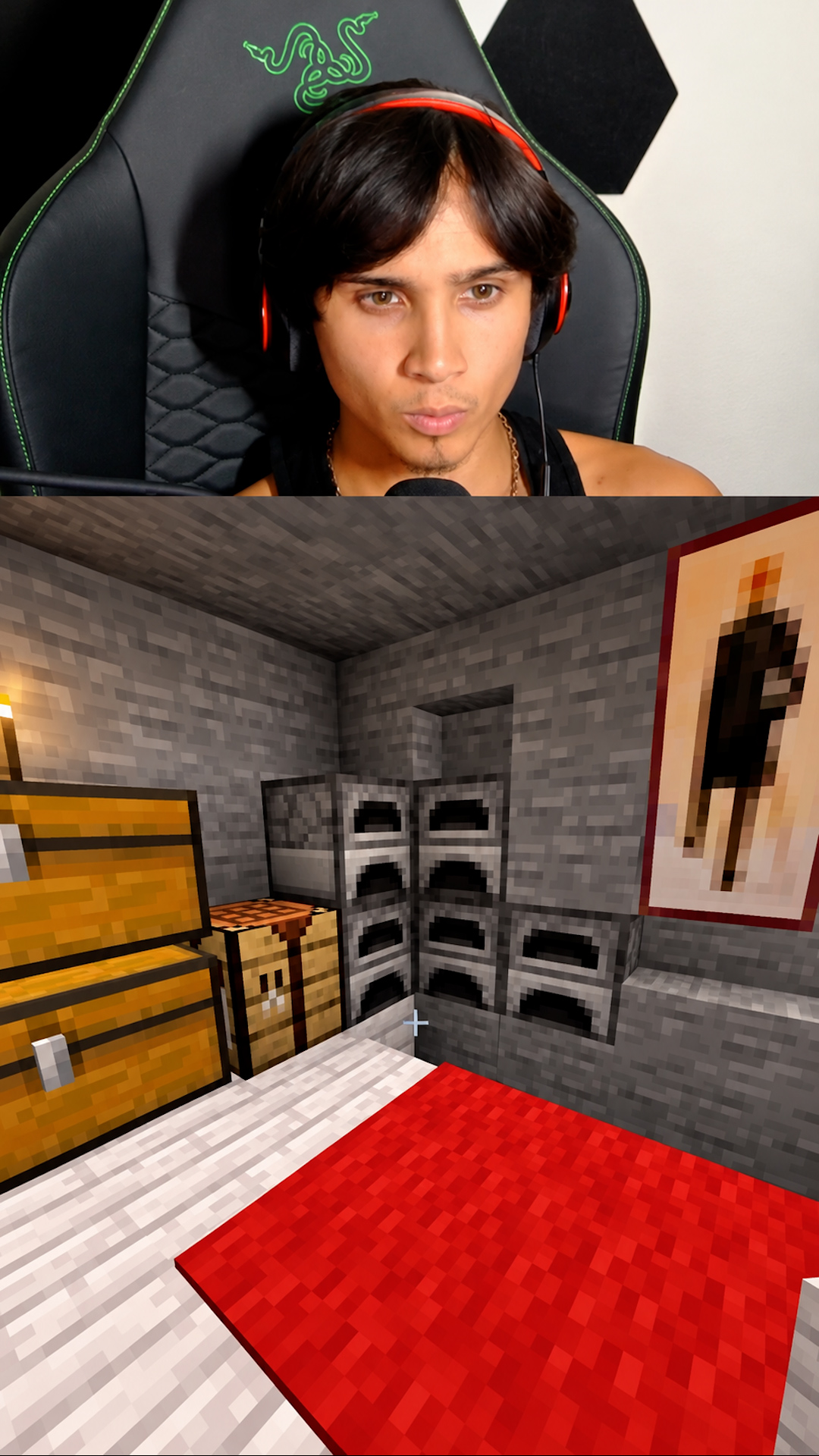 Building a basement storage area in Minecraft