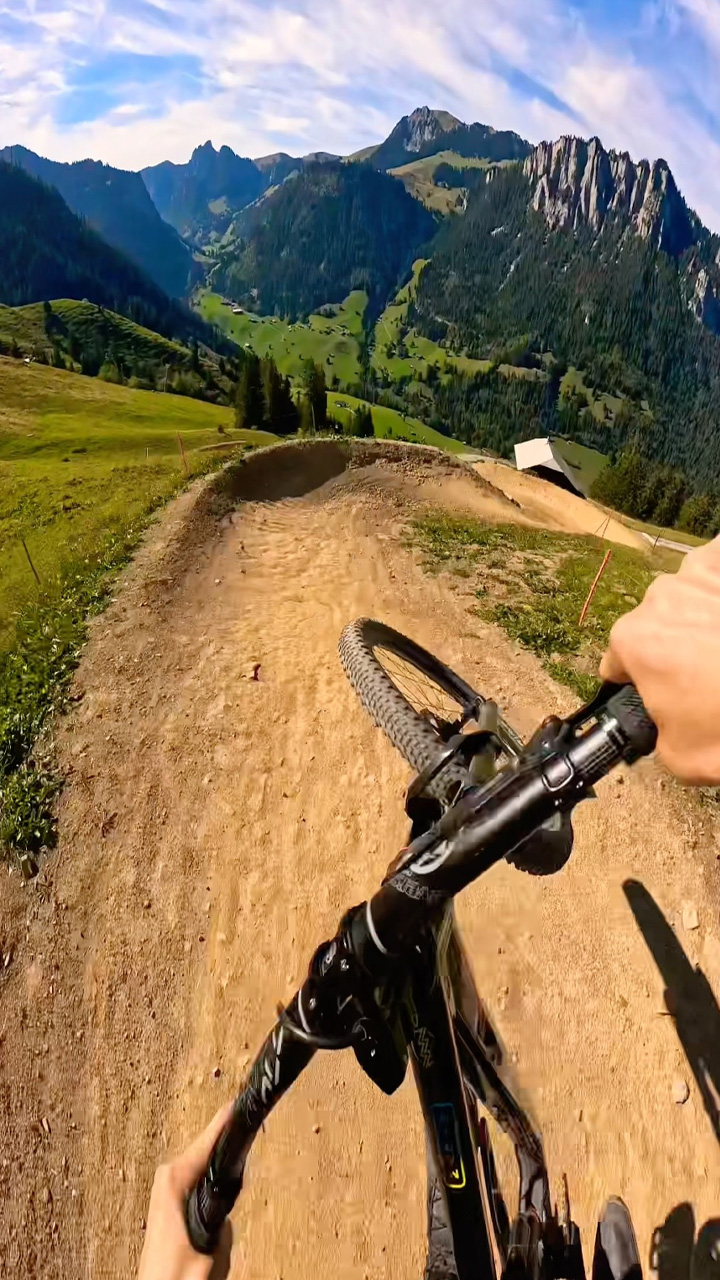 Watch this incredible mountain bike POV with stunning mountain views