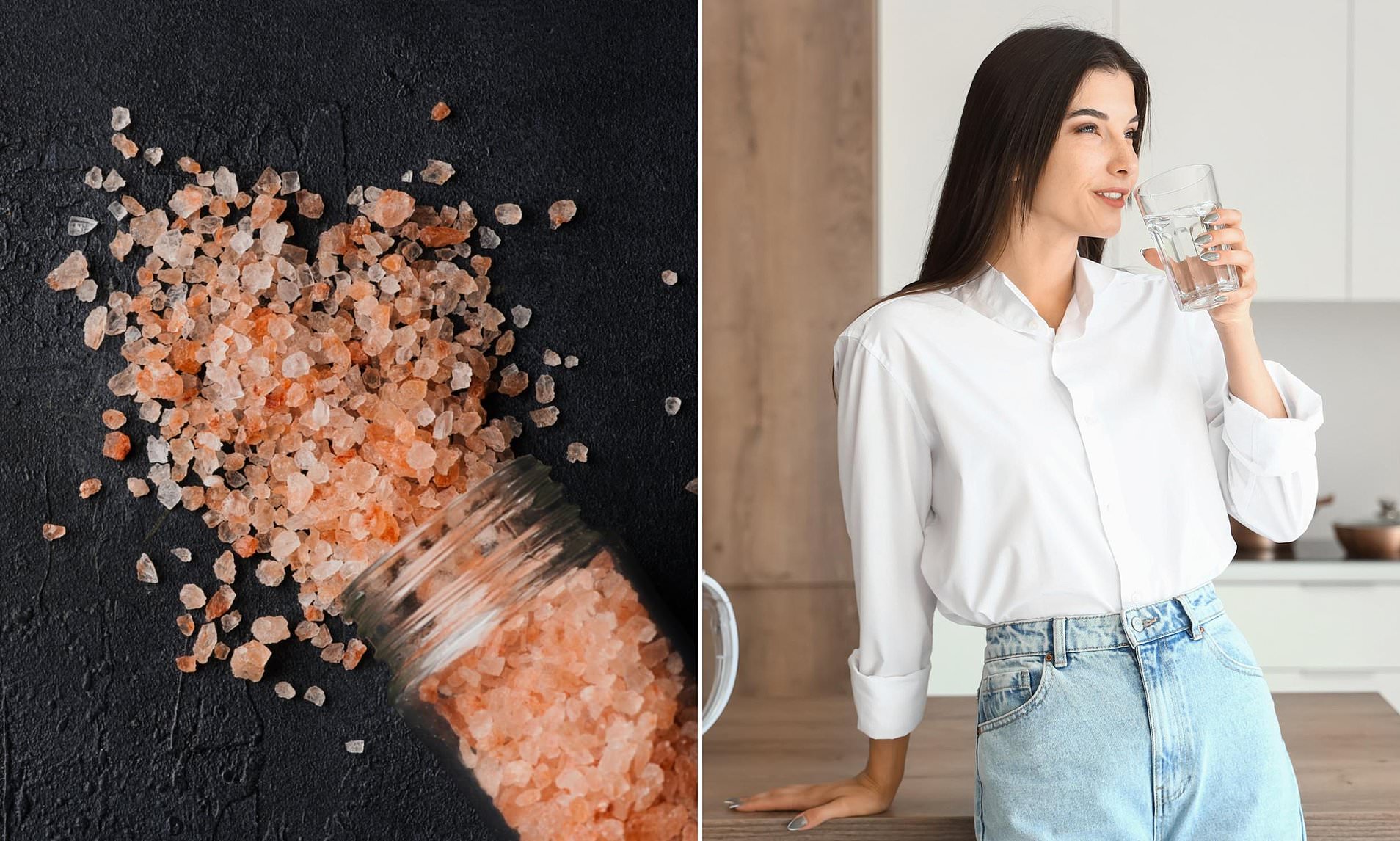 Experts reveal if adding pink salt to your morning water is really ...