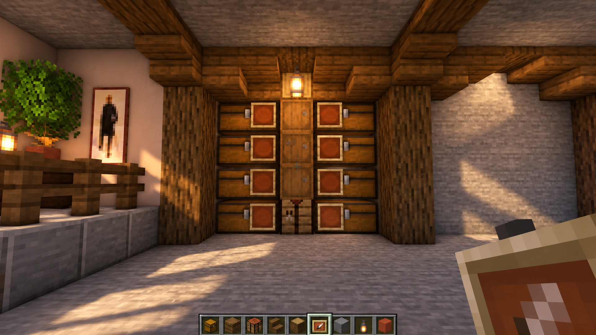 This Minecraft storage room looks so clean
