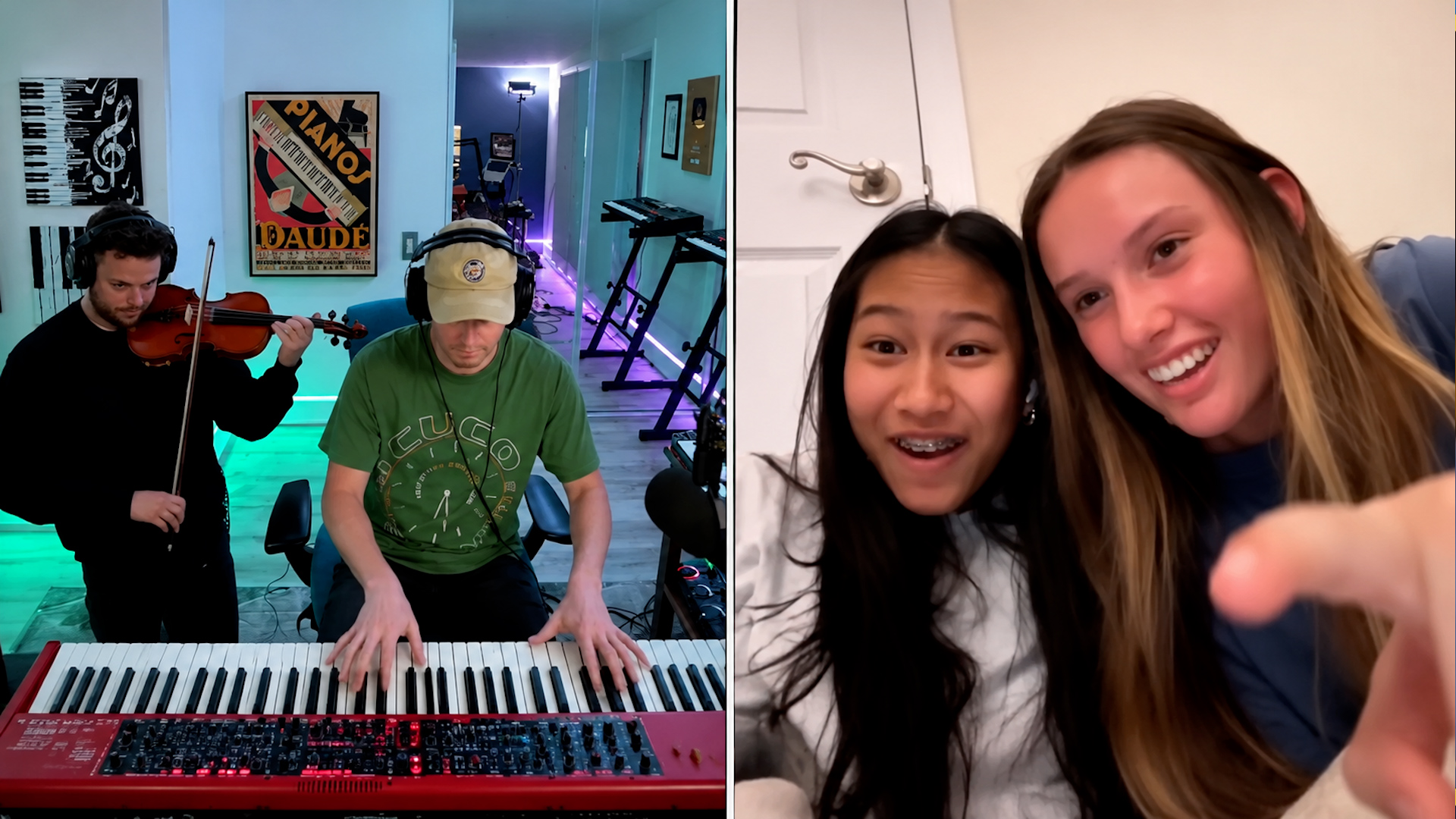 Surprise requests from online chat turn into a live violin concert