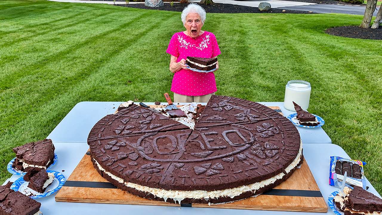 Worlds biggest Oreo challenge tackled by an ambitious grandma